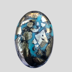 35ct Turquoise with Pyrite, Natural Feroza Stone Dimension 26x17mm