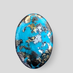 31ct Turquoise with Pyrite, Natural Feroza Stone Dimension 27x18mm