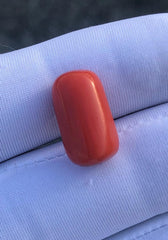 9.75ct Red Coral Stone - Moonga Stone - Marjan Stone - Pagadam Stone - 16x9x8mm