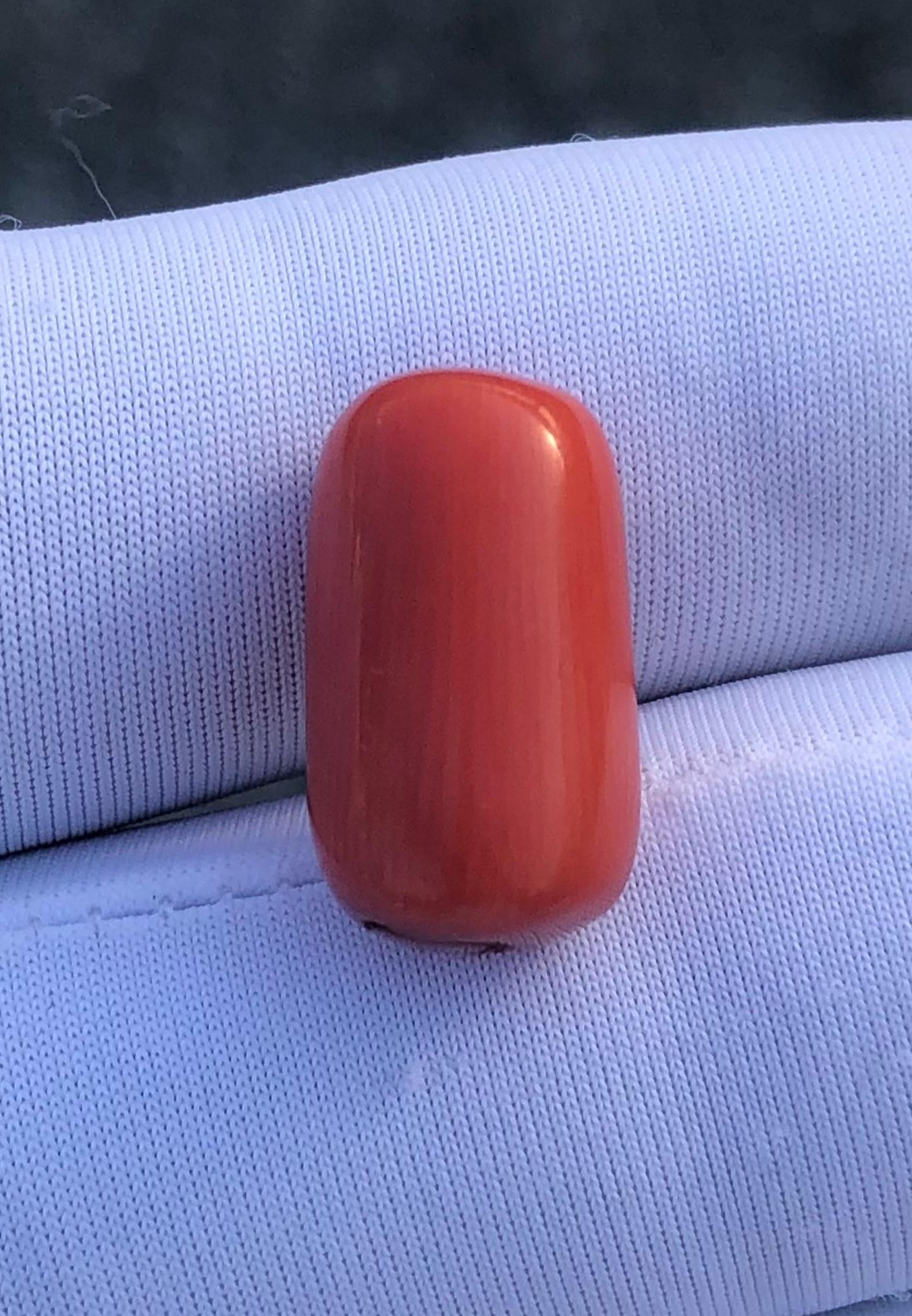 9.75ct Red Coral Stone - Moonga Stone - Marjan Stone - Pagadam Stone - 16x9x8mm