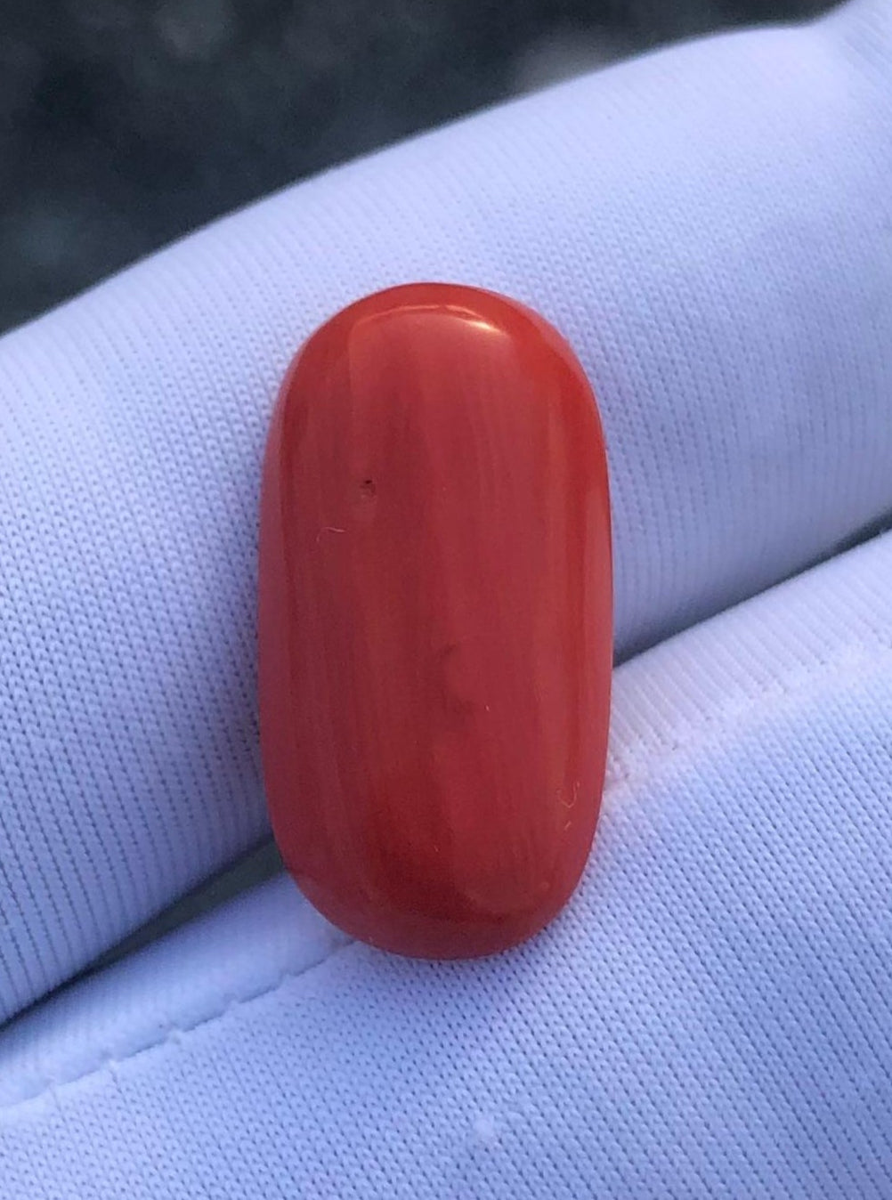 5.95ct Red Coral Stone - Moonga Stone - Marjan Stone - Pagadam Stone - 19x10x3mm