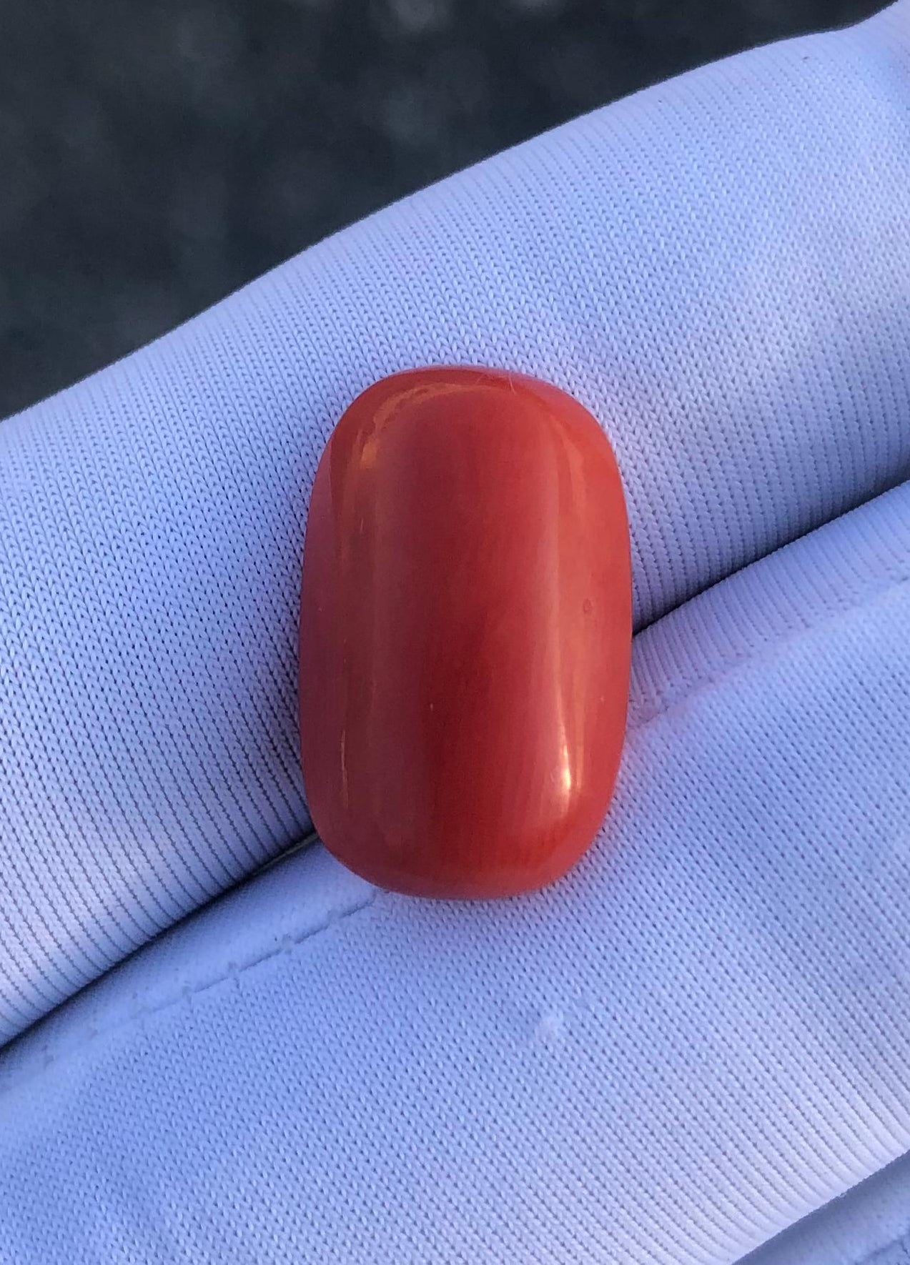 6.25ct Red Coral Stone - Moonga Stone - Marjan Stone - Pagadam Stone - 16x10x4mm