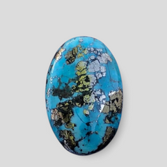 22ct Turquoise with Pyrite, Natural Feroza Stone Dimension 23x14mm