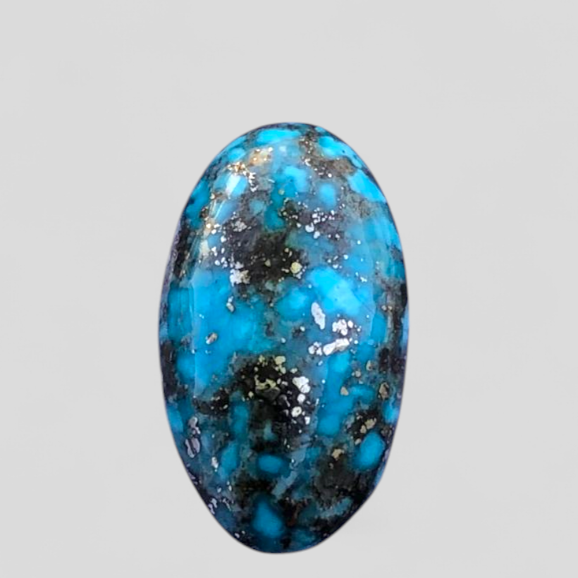 18ct Turquoise with Pyrite, Natural Feroza Stone Dimension 25x13mm