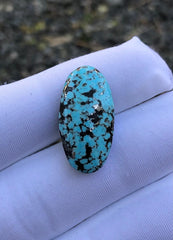 17ct Turquoise with Pyrite, Natural Feroza Stone Dimension 24x12mm