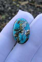 22ct Turquoise with Pyrite, Natural Feroza Stone Dimension 23x14mm