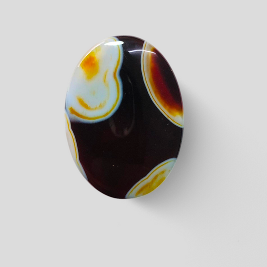 34ct Agate Cabochon - Sulaimani Aqeeq  - 31 x 22mm
