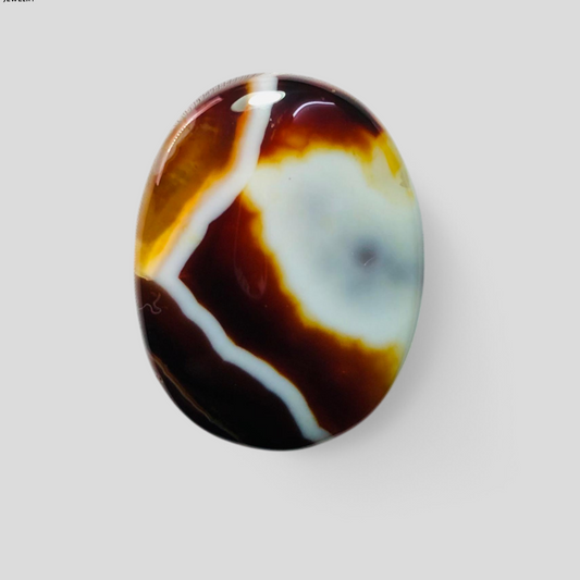 38ct Agate Cabochon - Sulaimani Aqeeq  - 27 x 22mm