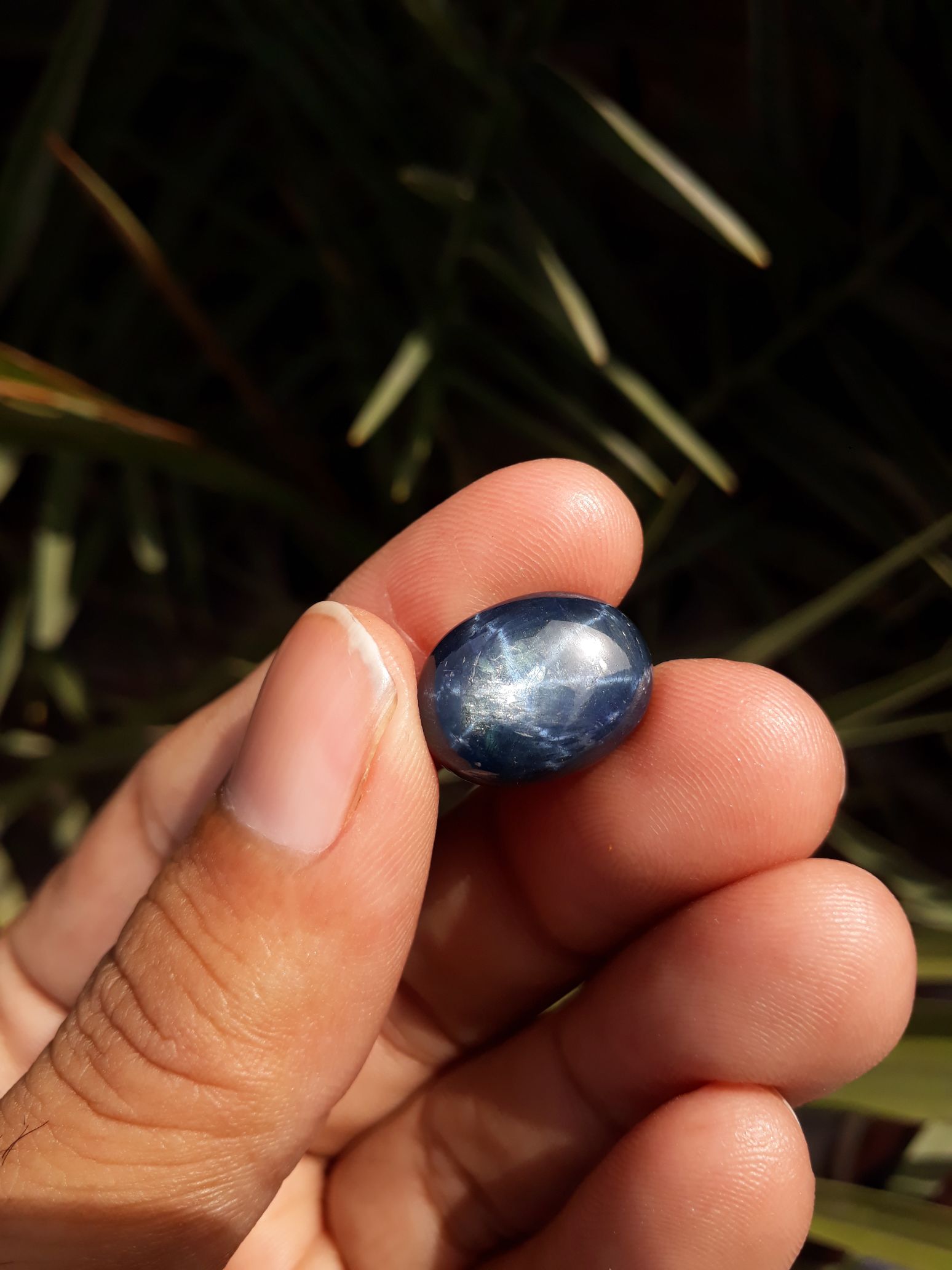 ياقوتة 24 قيراط للبيع - ياقوتة النجمة الزرقاء - ياقوتة - حجر بخت شهر سبتمبر - 17x12 ملم