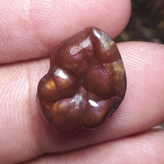 10.5ct Carved Purple Fire Agate -  Dimensions 17x13x5mm