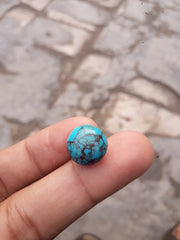 Natural Certified Egyptian Turquoise - Misri Feroza - 9.4Ct- 14x14mm