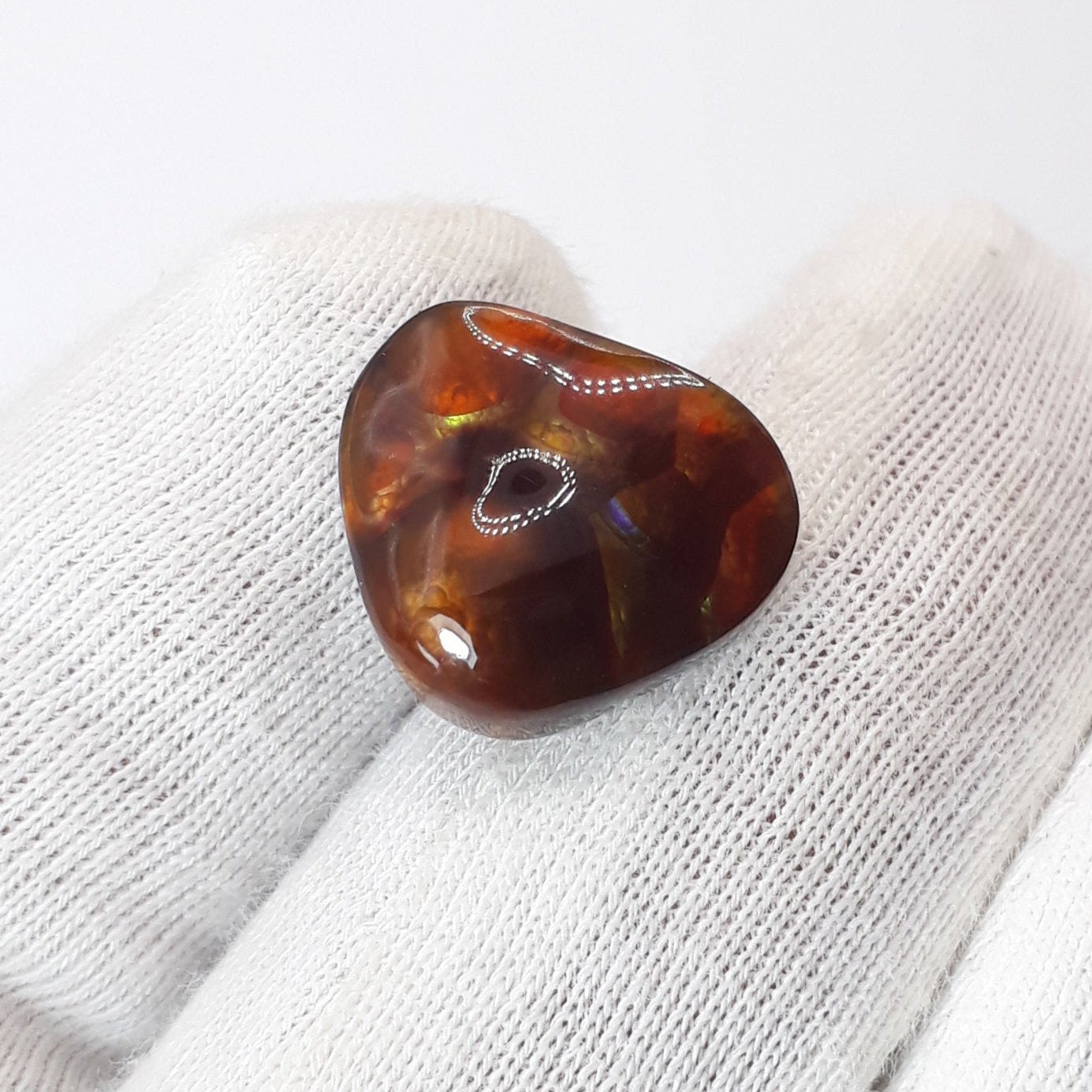 Perfect Firy Cabochon of Rare Fire Agate