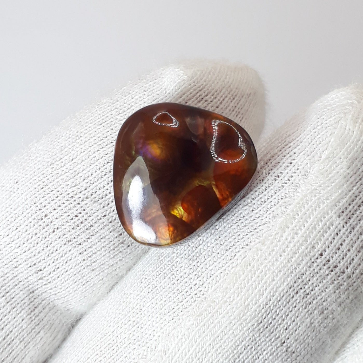 Perfect Firy Cabochon of Rare Fire Agate