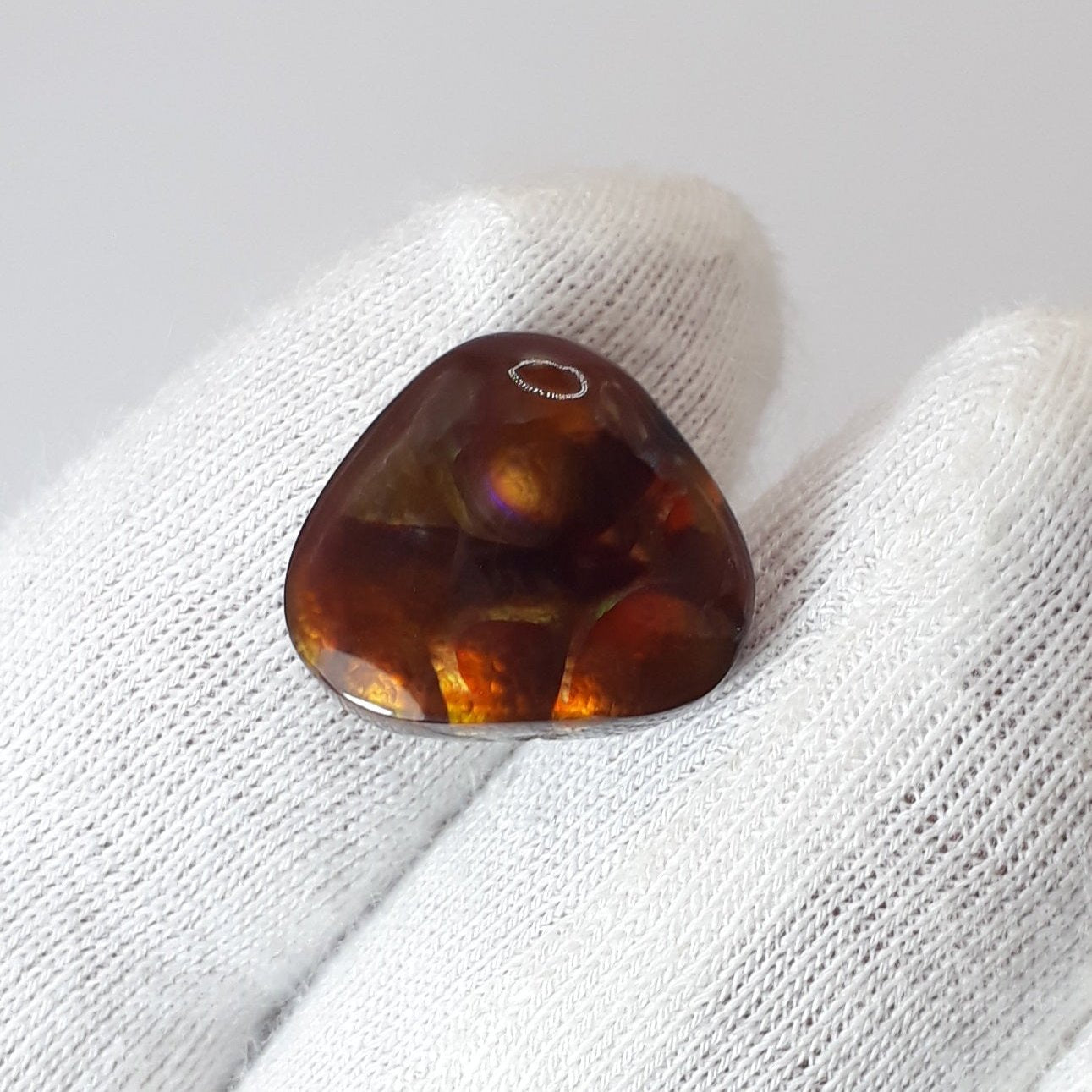 Perfect Firy Cabochon of Rare Fire Agate