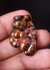 31ct Big Size Rare Mexican Fire Agate, Bubbly - Collector Gemstone, Dimension 31x21mm