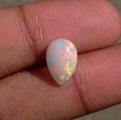 2.8ct Opal for Sale - White Fire Opal - Welo Opal - October Birthstone - 13x8mm
