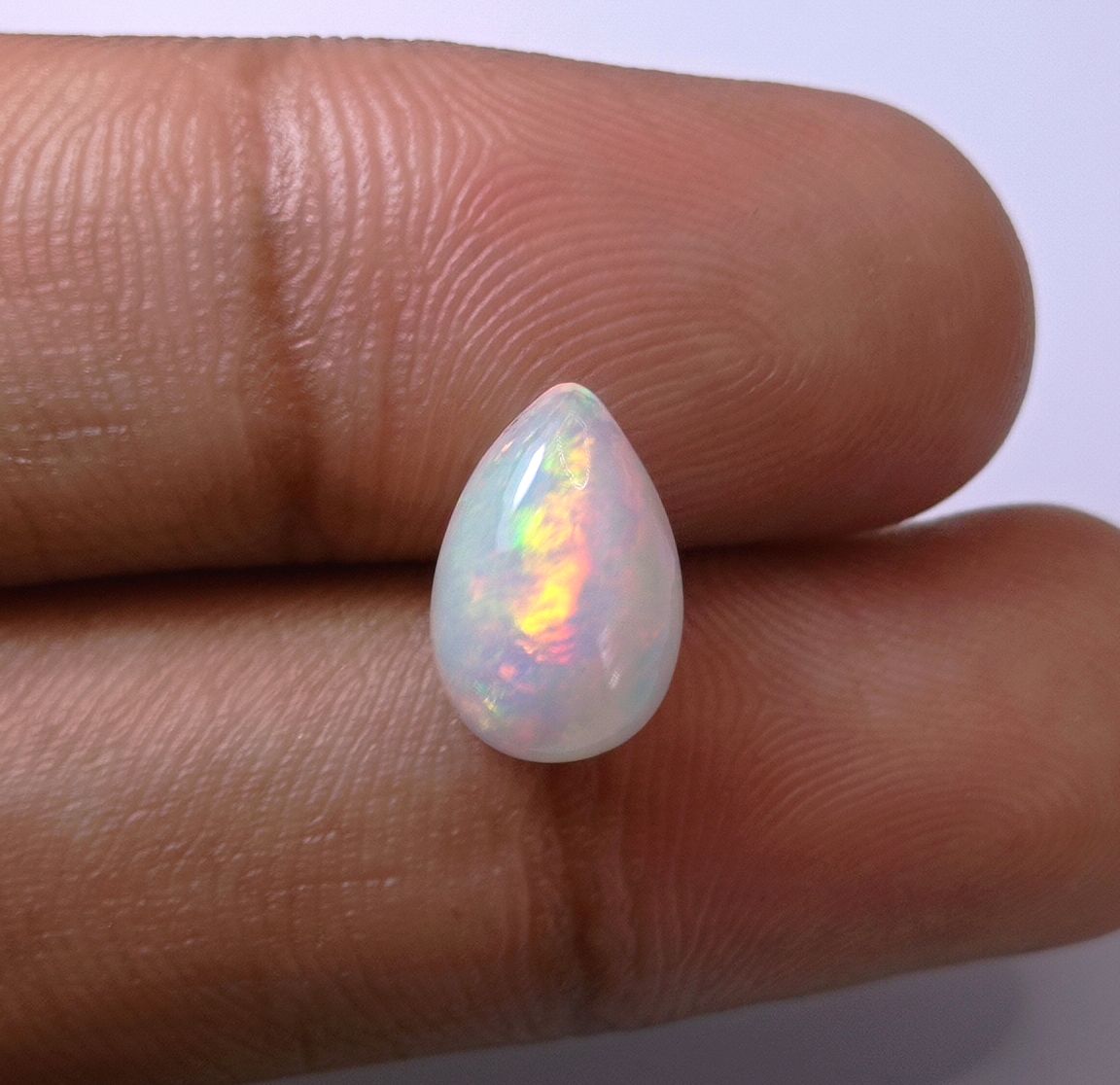 2.8ct Opal for Sale - White Fire Opal - Welo Opal - October Birthstone - 13x8mm