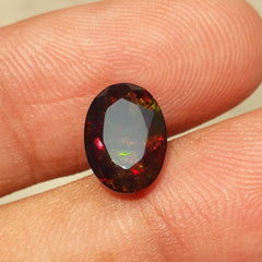 1.6ct Opal for Sale - Black Fire Opal - October Birthstone - 11x8mm