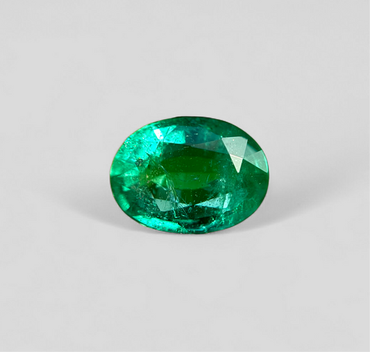 5.97ct Natural Emerald - Budh Ratna - Zamurd - Pachu Stone, Markat Mani Stone - 13x9.6x6.8mm
