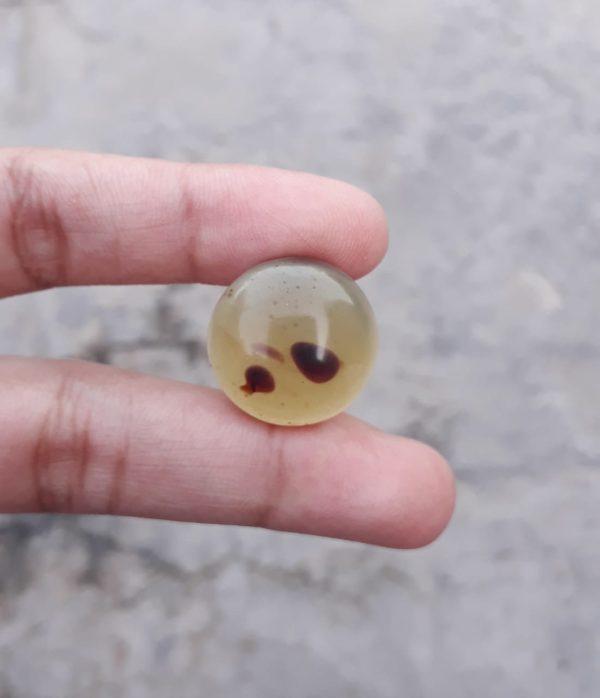 6.7ctNatural Amber Cabochon Circle Shape - also called Gold of the North - 19.4mm