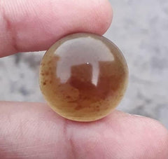 7.8ct Natural Amber Cabochon Circle Shape Opaque - also called Gold of the North - 19.5mm