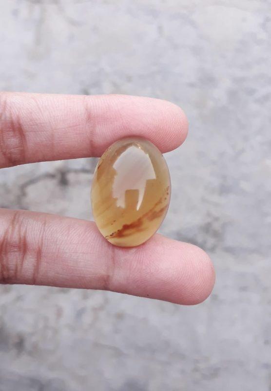 9.8ct Natural Amber Cabochon - also called Gold of the North - 24.7x17.8mm