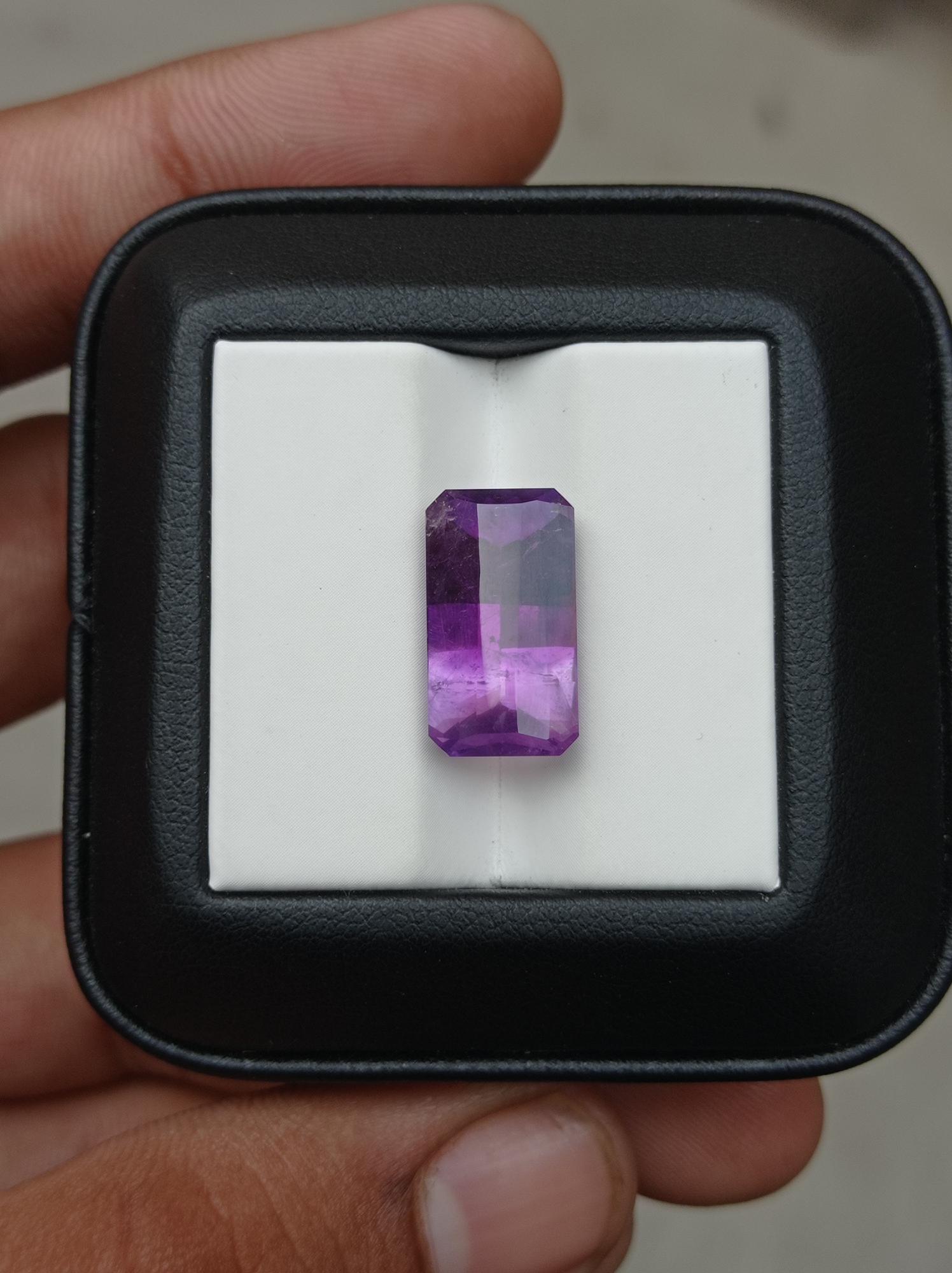 8.85ct Amethyst Fancy Cut - Natural Amethyst Crystal - 16x9x8mm