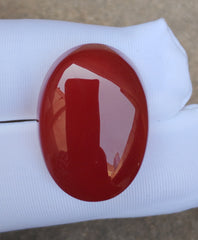 Natural Red Aqeeq from Yaman - Red Carnelian Cabochon Yamani - 28ct