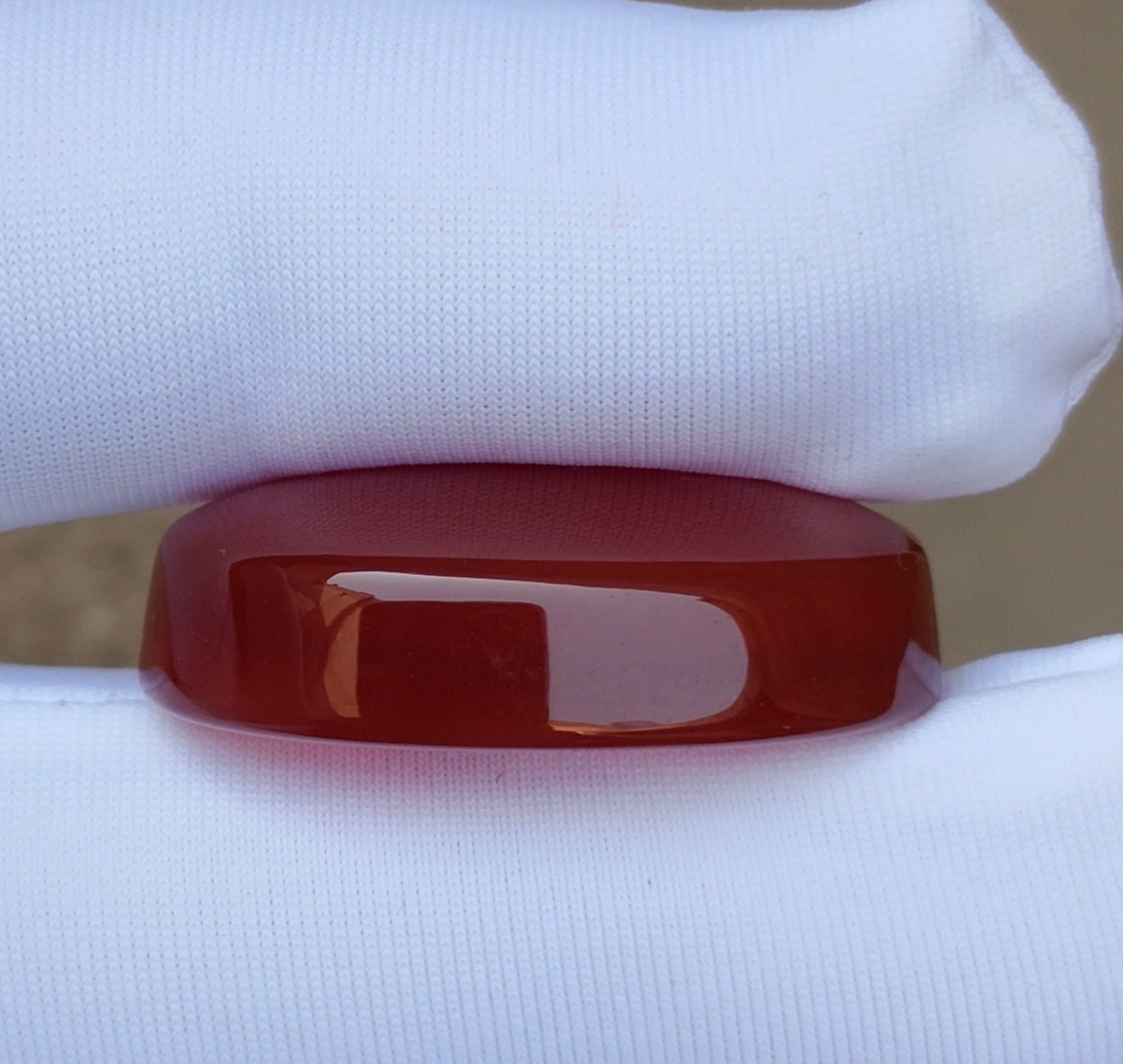 Natural Red Aqeeq from Yaman - Red Carnelian Cabochon Yamani - 28ct