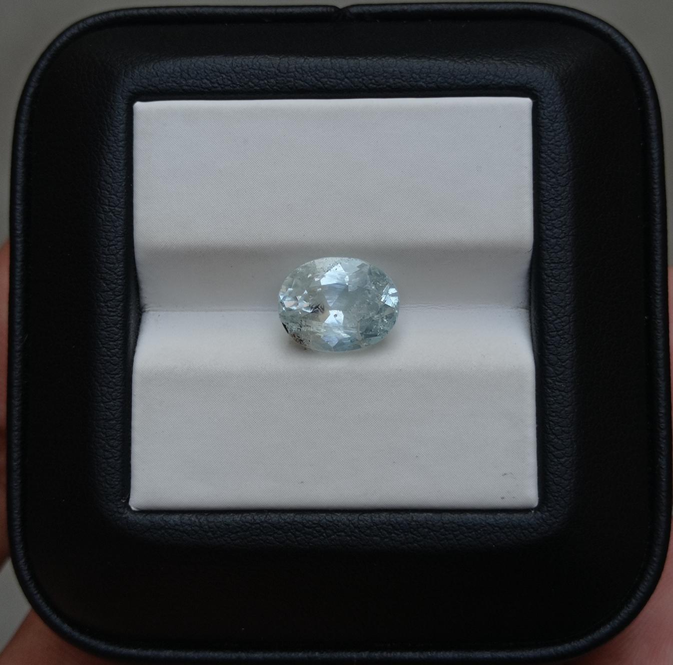 3ct Natural Aquamarine Gemstone - March Birthstone - 10x8x6mm