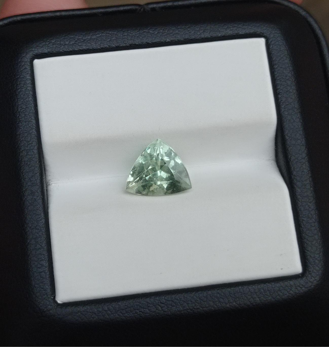 1.95ct Natural Aquamarine with Green Hue - March Birthstone - 9x8x6mm