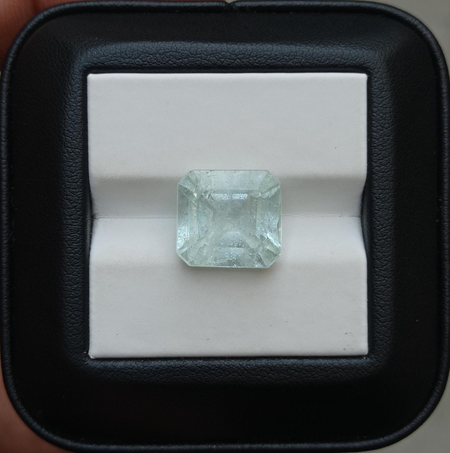 9ct Aquamarine - Aquamarine Crystal Square Cut - March Birthstone - 13x11.8x9.8mm
