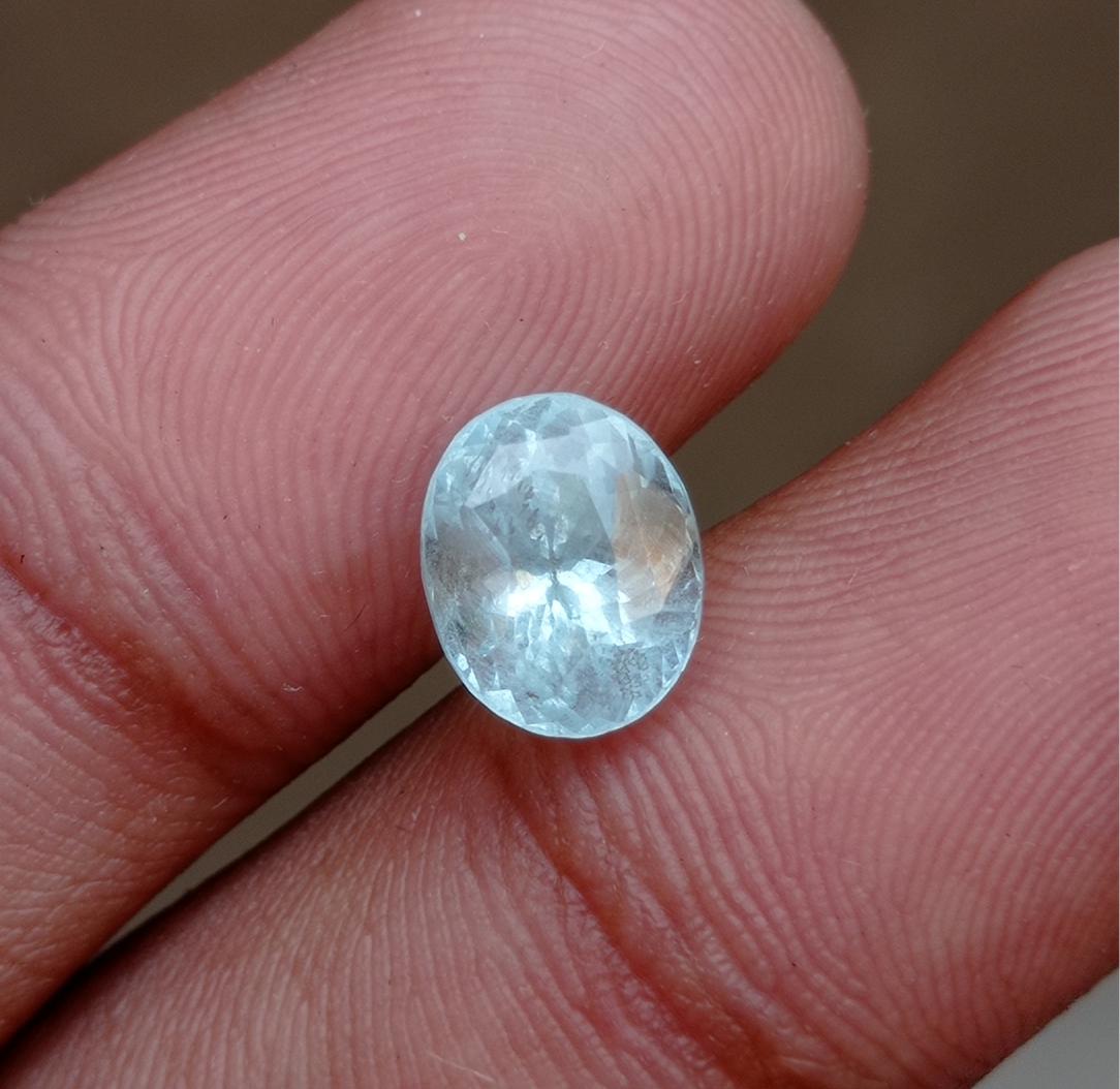 3.10ct Natural Aquamarine Gemstone - March Birthstone - 9.5x8x8mm