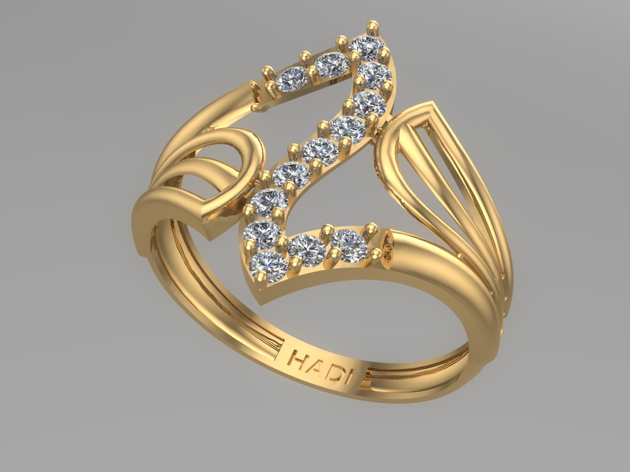 Dancing Beat Diamonds Ring