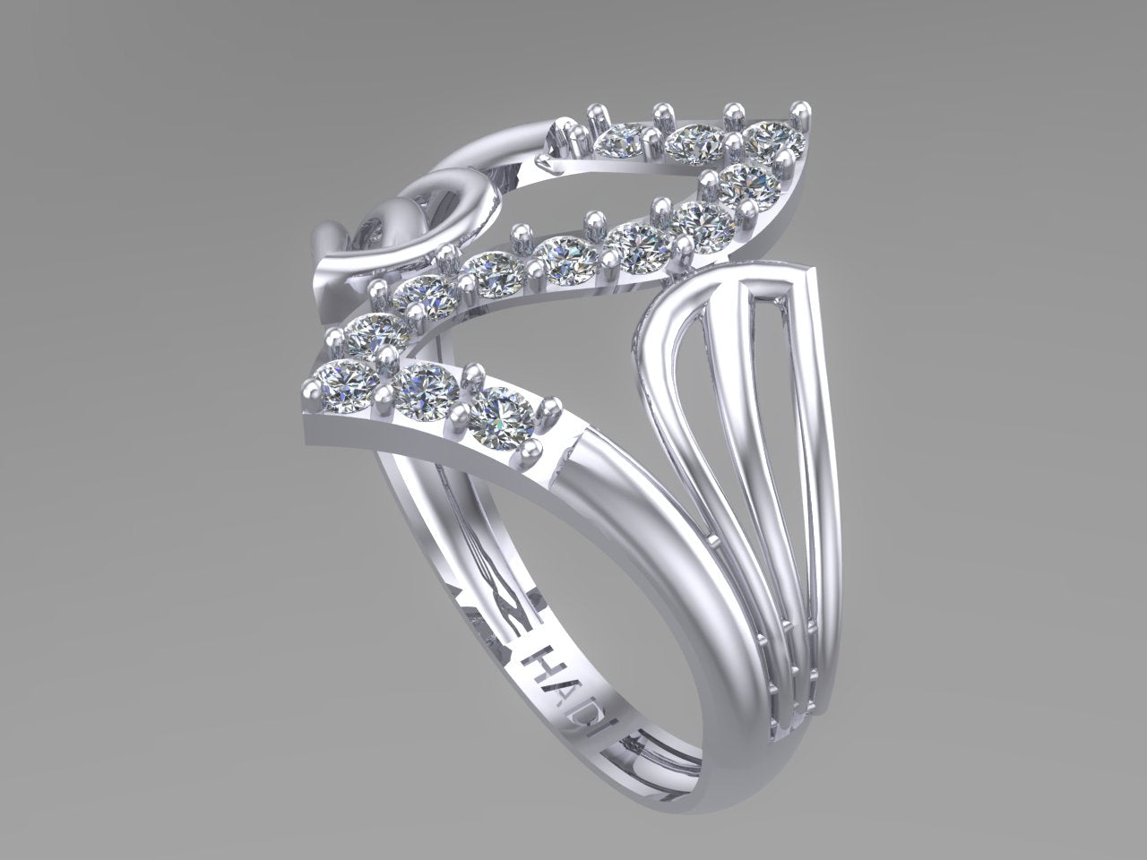 Dancing Beat Diamonds Ring