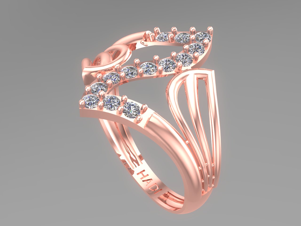 Dancing Beat Diamonds Ring