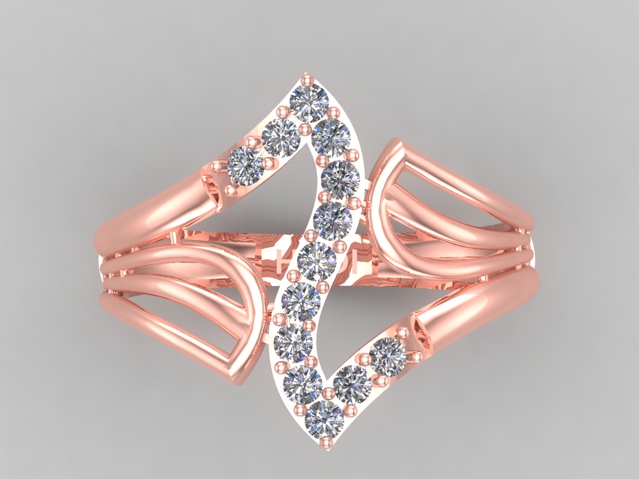 Dancing Beat Diamonds Ring