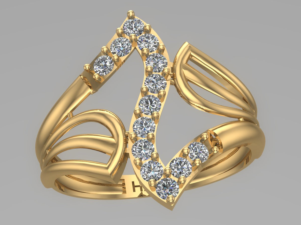 Dancing Beat Diamonds Ring