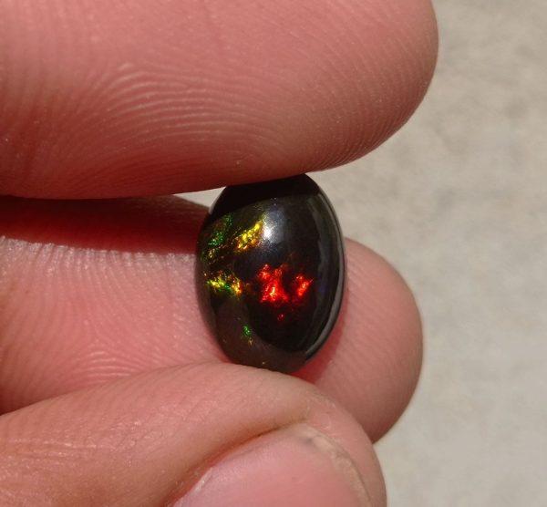 3.5ct Opal for Sale - Black Fire Opal - Welo Opal - October Birthstone - 12x9x6mm