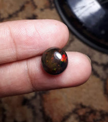 2.6ct Opal for Sale - Black Fire Opal - Welo Opal - October Birthstone - 10.2mm