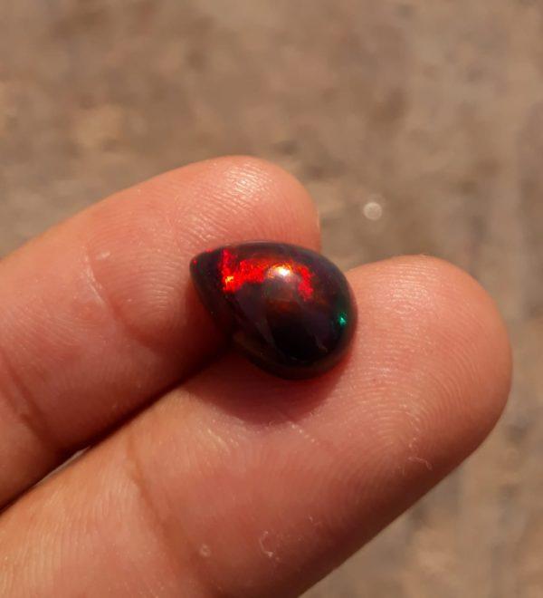 2.5ct Opal for Sale - Black Fire Opal - Welo Opal - October Birthstone - 11x7mm