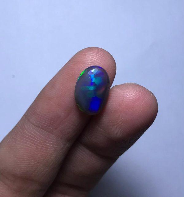 2.8ct Opal for Sale - Black Fire Opal - Welo Opal - October Birthstone - 11x7mm
