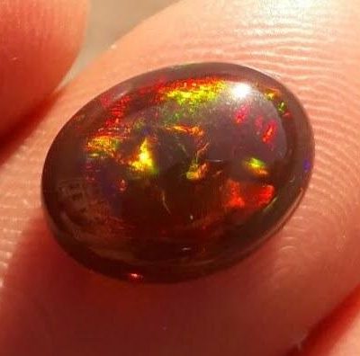 2.7ct Opal for Sale - Black Fire Opal - Welo Opal - October Birthstone - 12x9x5mm