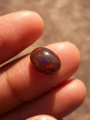 2.7ct Opal for Sale - Black Fire Opal - Welo Opal - October Birthstone - 12x9x5mm