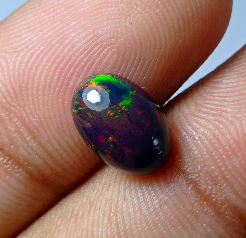 1.8ct Opal for Sale - Black Fire Opal - Welo Opal - October Birthstone - 11x8mm