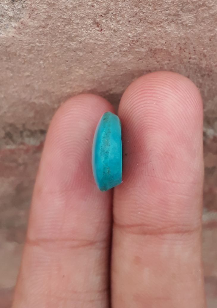 Natural Certified Turquoise  - Blue Turquoise - 6.2ct- 13x13mm