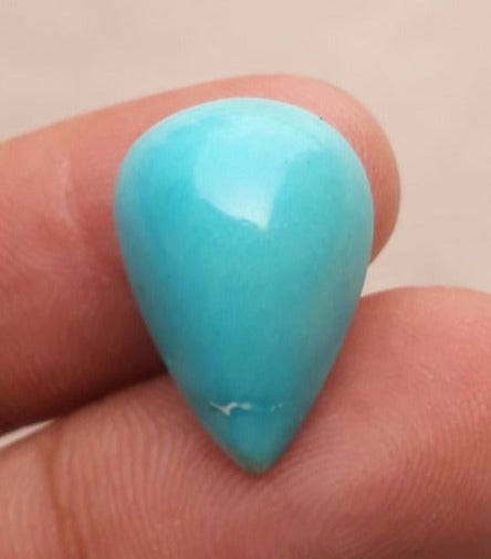 Natural Certified Turquoise  - Blue Turquoise - 13ct- 21x14mm