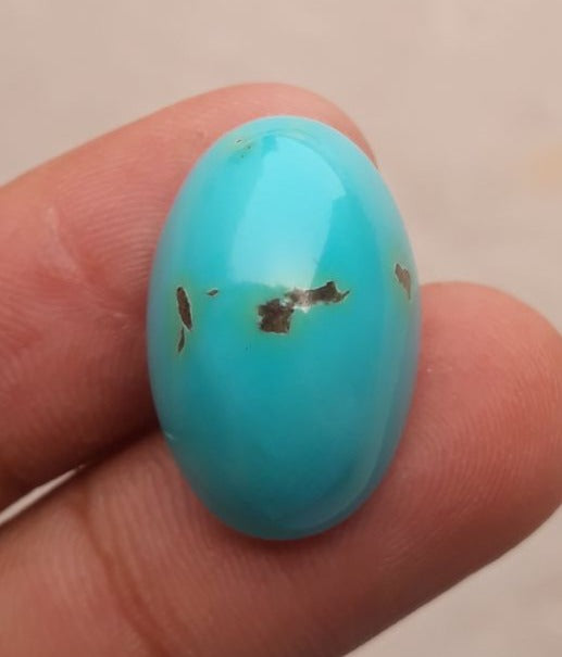 Natural Certified Turquoise  - Blue Turquoise - 26.5ct- 23x15mm