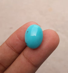Natural Certified Turquoise  - Blue Turquoise - 15.2ct- 18x13mm
