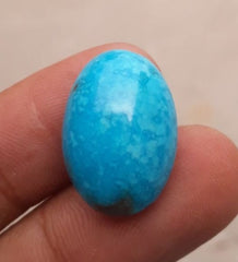 Natural Certified Turquoise  - Blue Turquoise - 26.8ct- 23x16mm